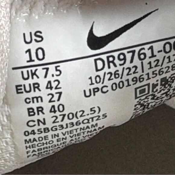 Size 10 - Women’s Nike Tech Era cream shoes - Picture 8 of 8